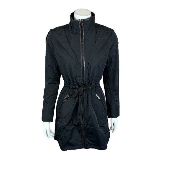 Centigrade Women's Anorak Jacket with Cinched Waist Solid Black XX-Small Size - Picture 1 of 2